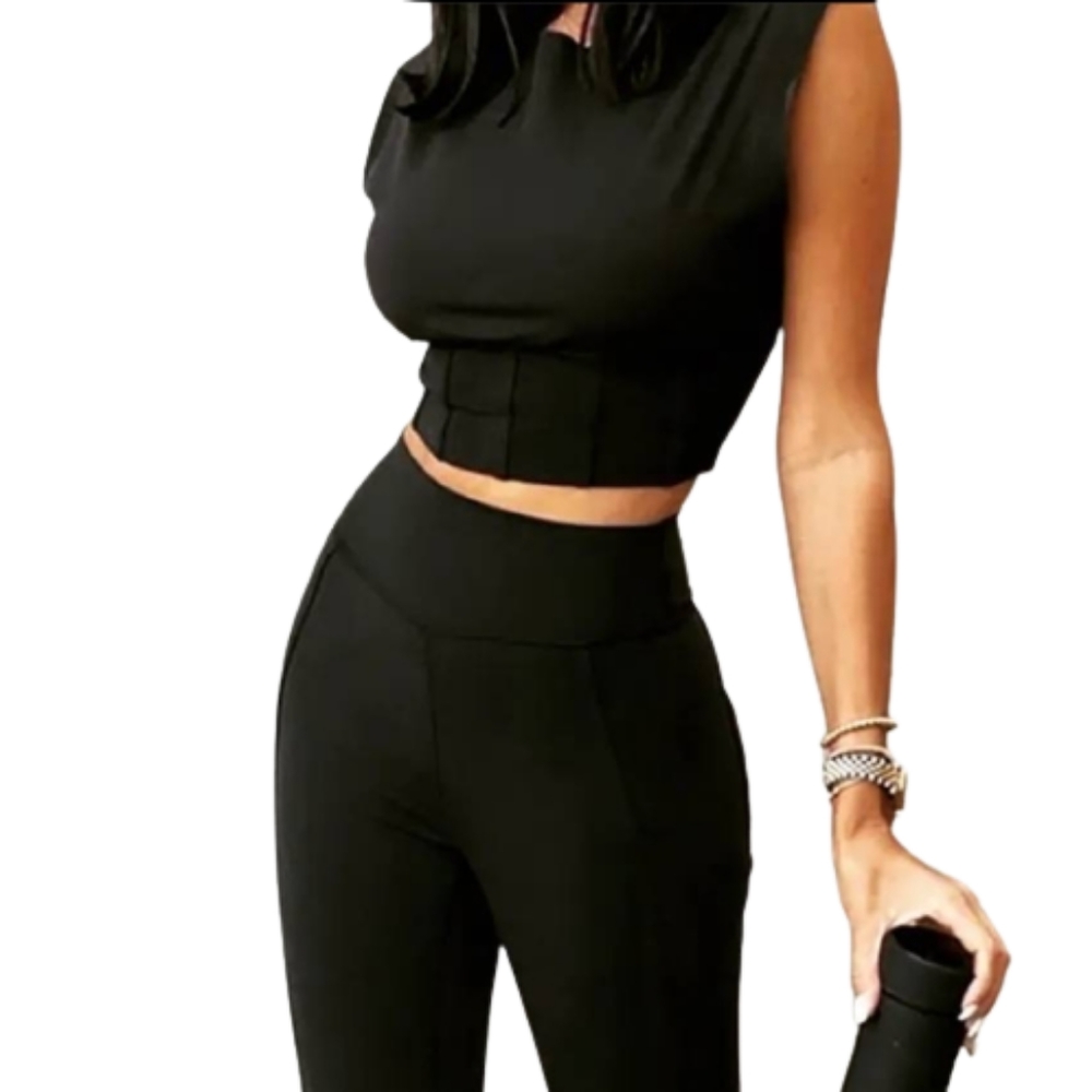Marysol.Boutique Set Luna Black Corset Crop Women's Sz S NWT